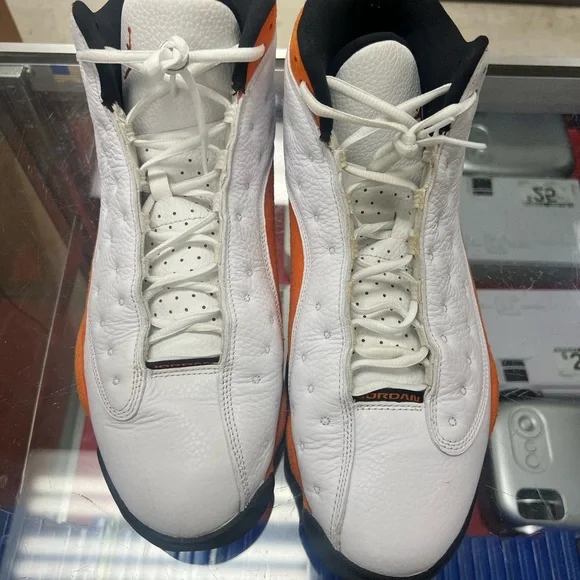 Jordan Athletic Shoes White and Orange Nike Air Jordan Retro 13 Star Fish Sz 14 - Picture 7 of 7